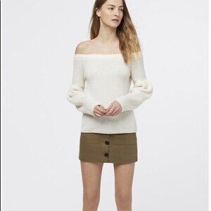 Rebecca Minkoff lottie cream cashmere wool blend sweater size S